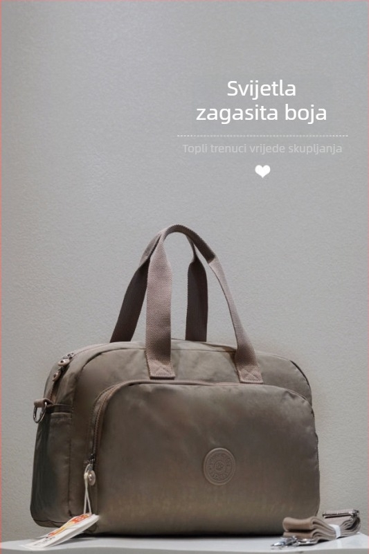 Torba tote velike kapacitete za putovanja, kompatibilna s koferom na ručni pogon, opušten stil, nošenje ručno/na ramenu ili preko tijela