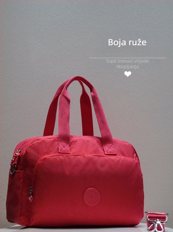 Torba tote velike kapacitete za putovanja, kompatibilna s koferom na ručni pogon, opušten stil, nošenje ručno/na ramenu ili preko tijela