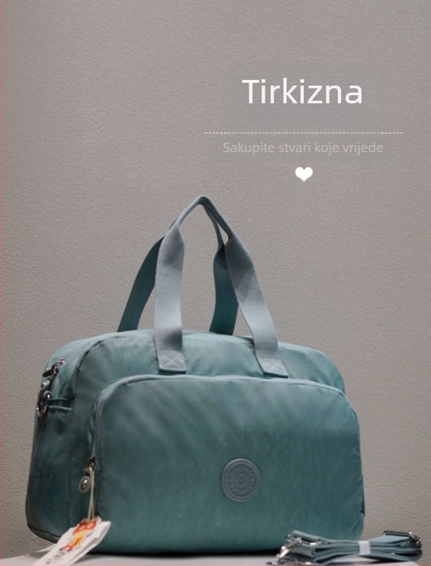 Torba tote velike kapacitete za putovanja, kompatibilna s koferom na ručni pogon, opušten stil, nošenje ručno/na ramenu ili preko tijela