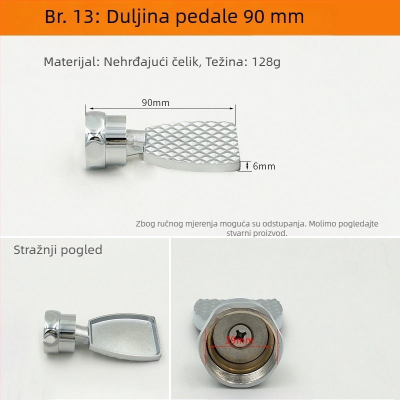 Pedal za ispiranje za zahod tip squat – ventil za odgađanje i dijelovi za popravak