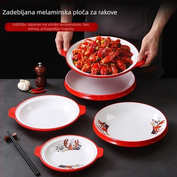 Melaminska plošča za rakove, otporna na pad, za roštilj i morsku hranu, velika ploča s porcelin-dizajnom za komercijalnu uporabu
