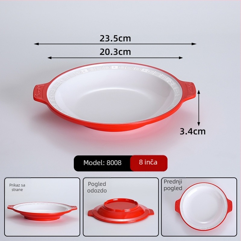 Melaminska plošča za rakove, otporna na pad, za roštilj i morsku hranu, velika ploča s porcelin-dizajnom za komercijalnu uporabu