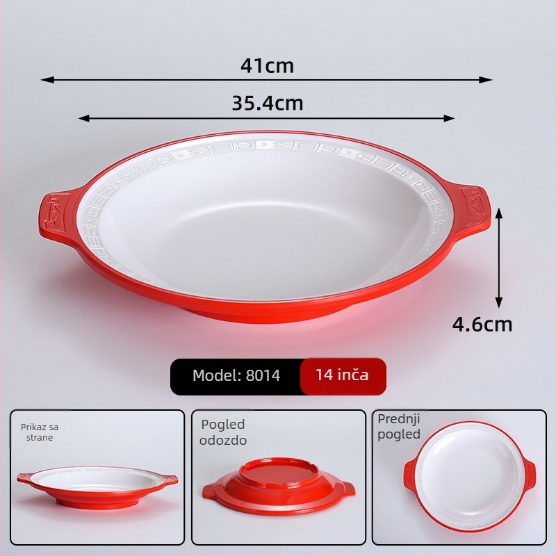 Melaminska plošča za rakove, otporna na pad, za roštilj i morsku hranu, velika ploča s porcelin-dizajnom za komercijalnu uporabu