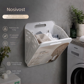 Nova zidna košara za prljavo rublje u kupaonici, sklopiva, vodootporna, s velikim kapacitetom