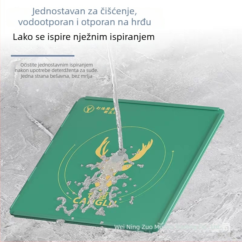 Zelena zaštita kuhinje od prskanja uljem, debeli toplinski izolacijski panel za štednjak