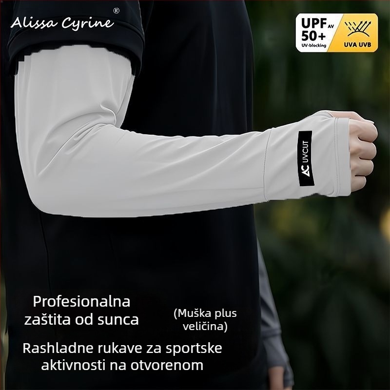 Ležerne muške rukave za zaštitu od sunca od Ice Silk materijala, UV zaštita, ljeto na otvorenom