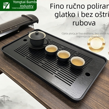 Set bambusovog pladnja za čaj s odvodom, Gongfu čaj pribor