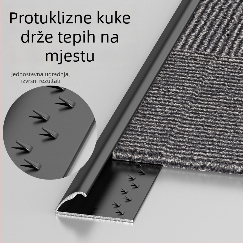 Aluminijski rubni trak za tepihe hotela, I-oblik završni profil za šavove i rubove kvadratnih tepiha