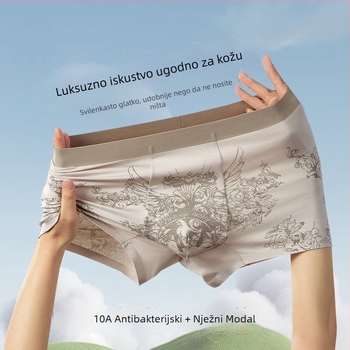 Modal muške bokserice s antibakterijskom krošnjom od Mulberry silk, bez šavova, udobne i prozračne, velike veličine