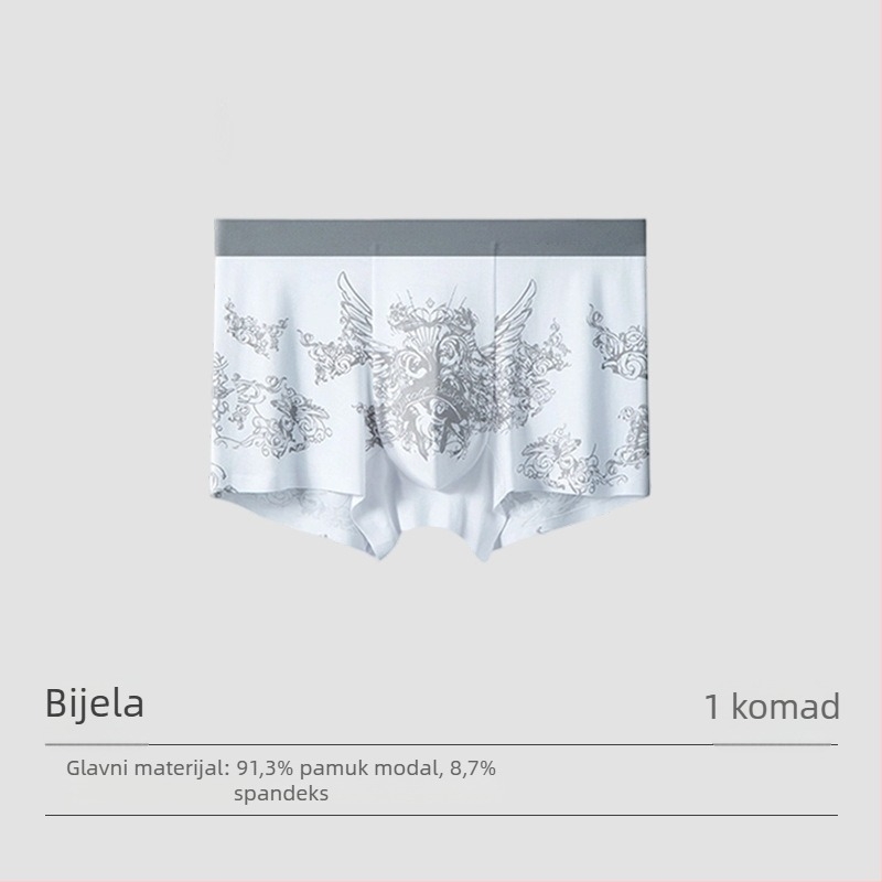 Modal muške bokserice s antibakterijskom krošnjom od Mulberry silk, bez šavova, udobne i prozračne, velike veličine