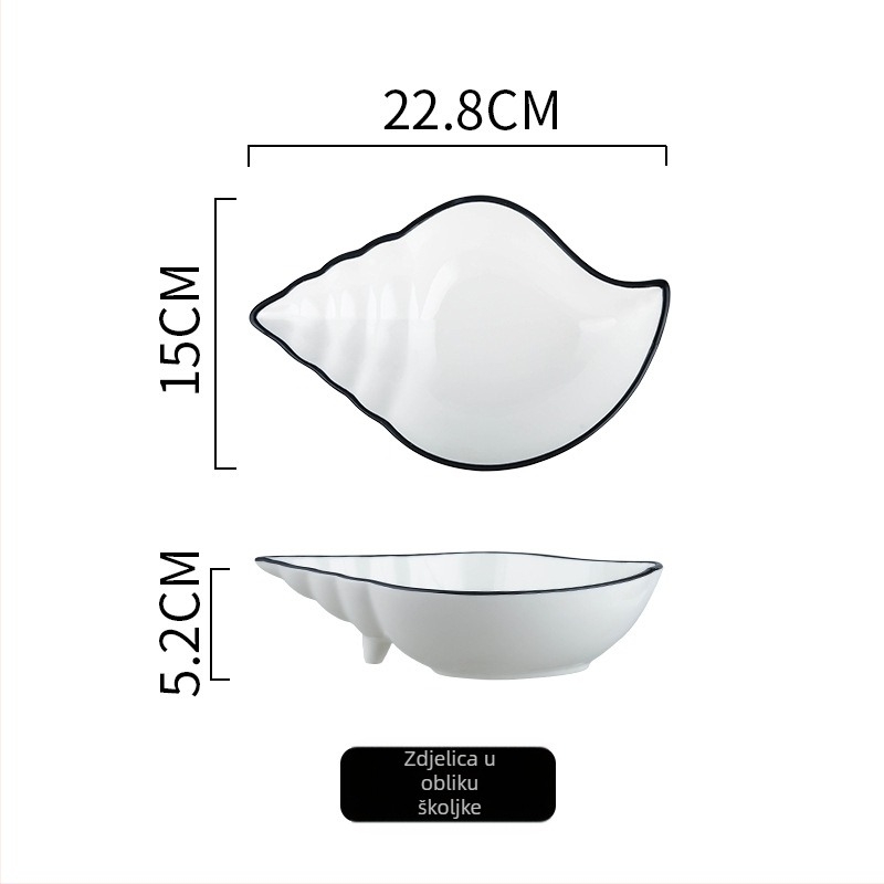 Porcelanski podijeljeni tanjur s više odjeljaka, dvodijelni i trodijelni dizajn; tanjur za voće i dječji doručak.