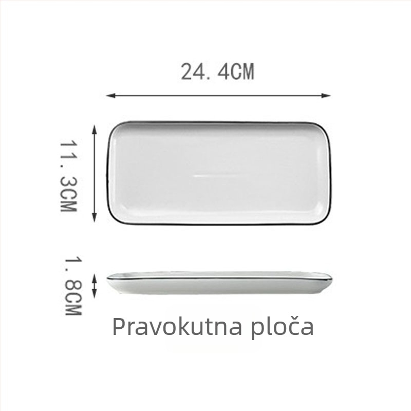 Porcelanski podijeljeni tanjur s više odjeljaka, dvodijelni i trodijelni dizajn; tanjur za voće i dječji doručak.