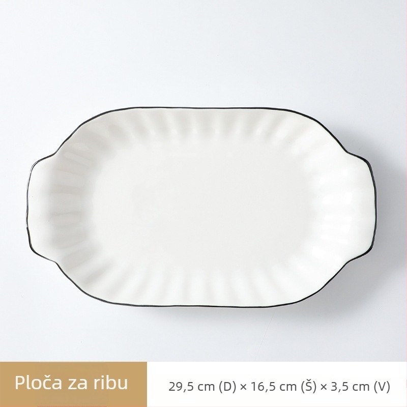 Porcelanski podijeljeni tanjur s više odjeljaka, dvodijelni i trodijelni dizajn; tanjur za voće i dječji doručak.