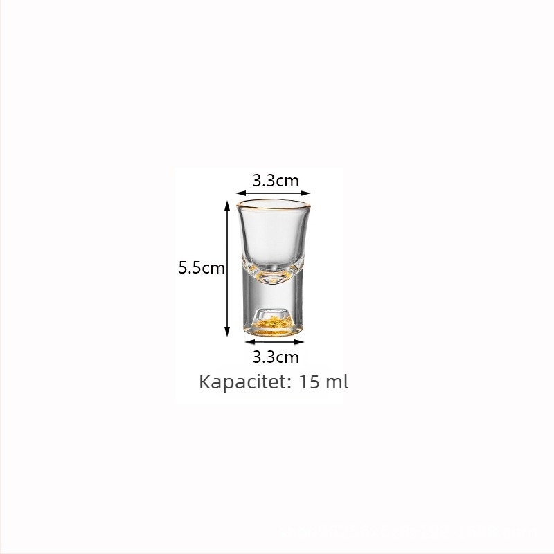 Set kristalnih čaša s zlatom folijom i Jinshan dispenzerom, čaše s zlatnim rubom i male čašice za gutljaj, za kućnu upotrebu