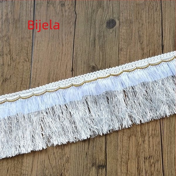 Čipkasti rub za zavjese, svečana dekoracija i dodaci za odjeću, 10 cm traka s resicama, stil zmajev brk