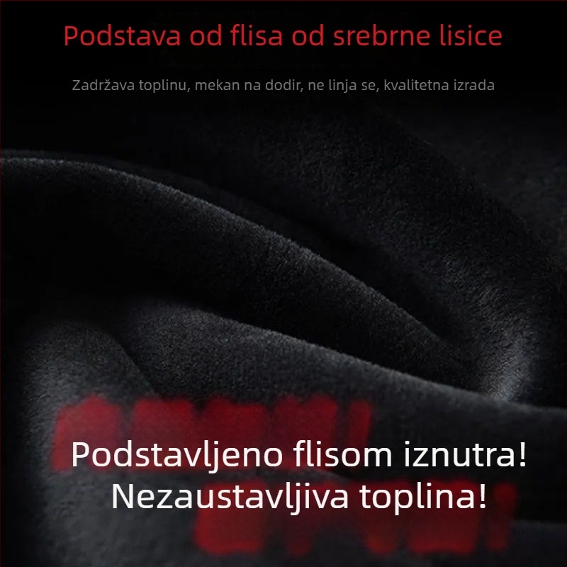Muške crne sportske hlače s manžetama, visoki struk, slim fit, udobne, za proljeće i jesen