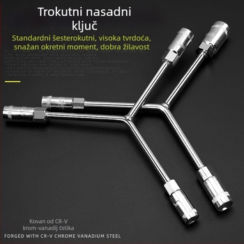 Ključ s Y-oblikom, vanjski šesterokutni socket, višenamjenski alat za popravke automobila