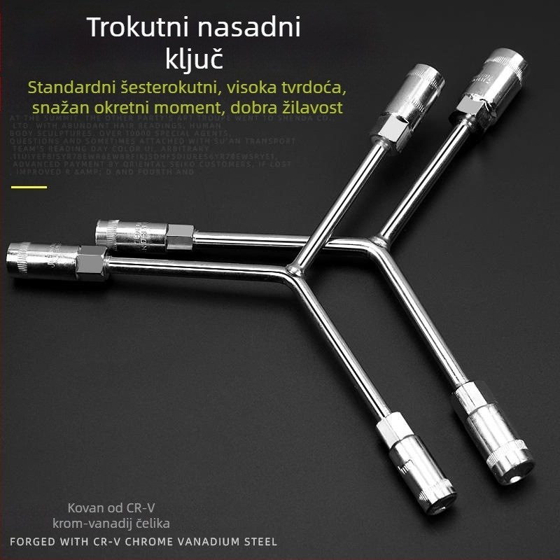 Ključ s Y-oblikom, vanjski šesterokutni socket, višenamjenski alat za popravke automobila