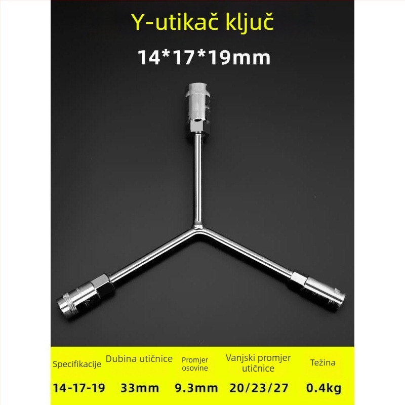 Ključ s Y-oblikom, vanjski šesterokutni socket, višenamjenski alat za popravke automobila