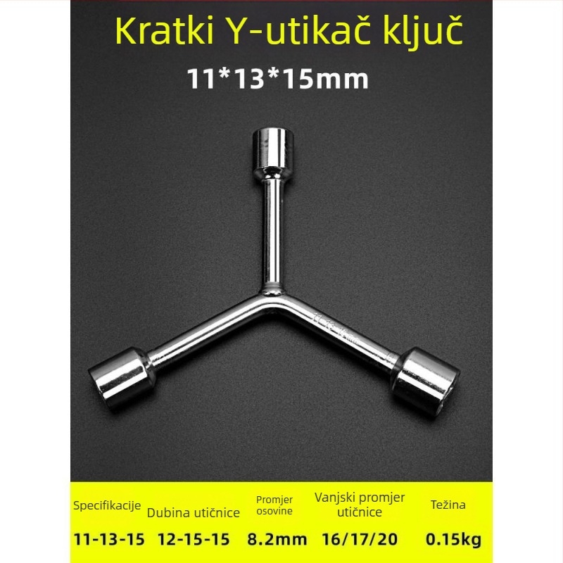 Ključ s Y-oblikom, vanjski šesterokutni socket, višenamjenski alat za popravke automobila
