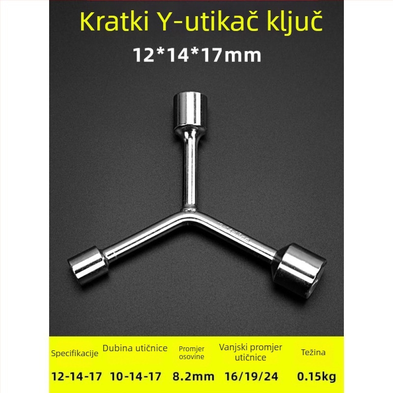Ključ s Y-oblikom, vanjski šesterokutni socket, višenamjenski alat za popravke automobila