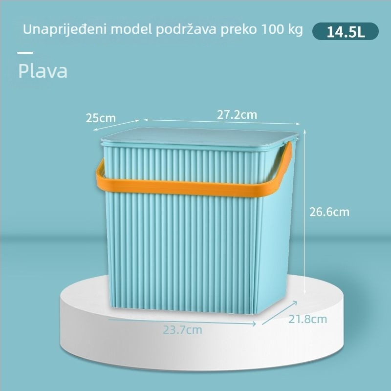 Kvadratna kutija za pohranu s poklopcem, prijenosna posuda za kupanje i sjedalo za ribolov