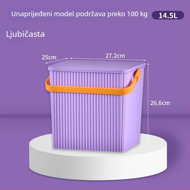 Kvadratna kutija za pohranu s poklopcem, prijenosna posuda za kupanje i sjedalo za ribolov