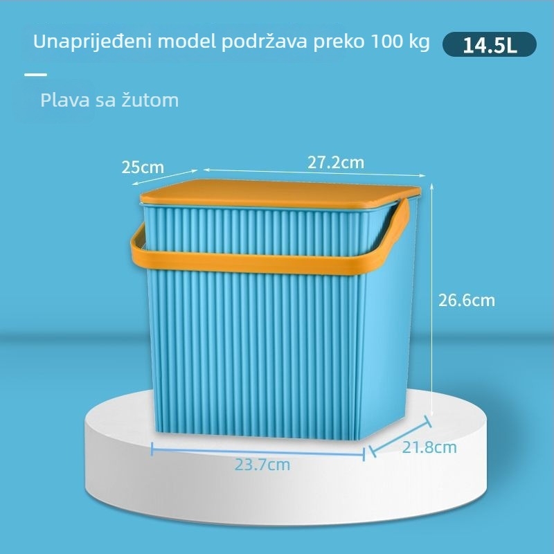 Kvadratna kutija za pohranu s poklopcem, prijenosna posuda za kupanje i sjedalo za ribolov