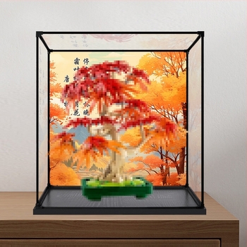 Akrilna izložbena kutija s zaštitom od prašine za Flower Plant seriju 10348 Bonsai od crvenog javora – sklopački model