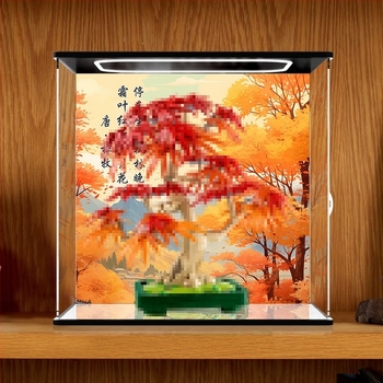 Akrilna izložbena kutija s zaštitom od prašine za Flower Plant seriju 10348 Bonsai od crvenog javora – sklopački model
