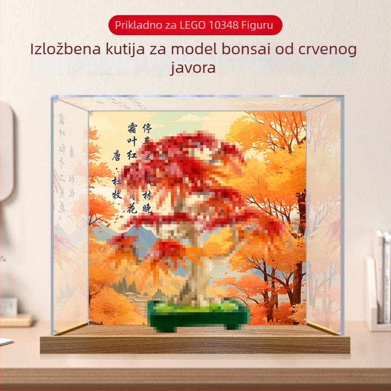 Akrilna izložbena kutija s zaštitom od prašine za Flower Plant seriju 10348 Bonsai od crvenog javora – sklopački model