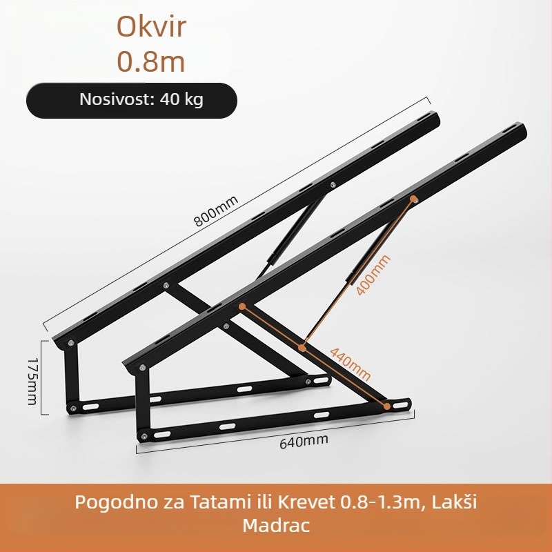 Gasni amortizeri za tatami krevete, hidraulične šipke za podršku lameliranih okvira, pneumatski podizači kreveta