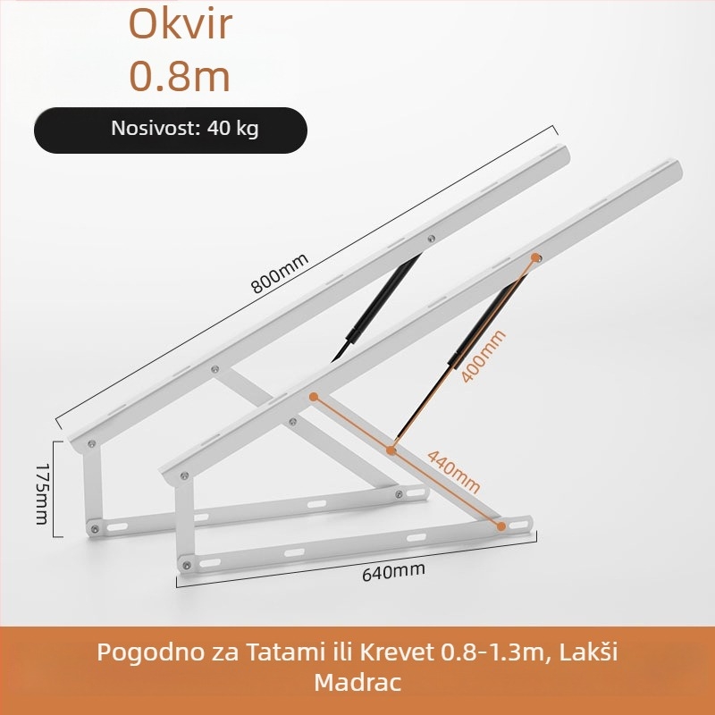 Gasni amortizeri za tatami krevete, hidraulične šipke za podršku lameliranih okvira, pneumatski podizači kreveta