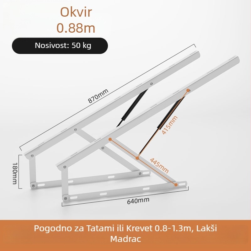 Gasni amortizeri za tatami krevete, hidraulične šipke za podršku lameliranih okvira, pneumatski podizači kreveta