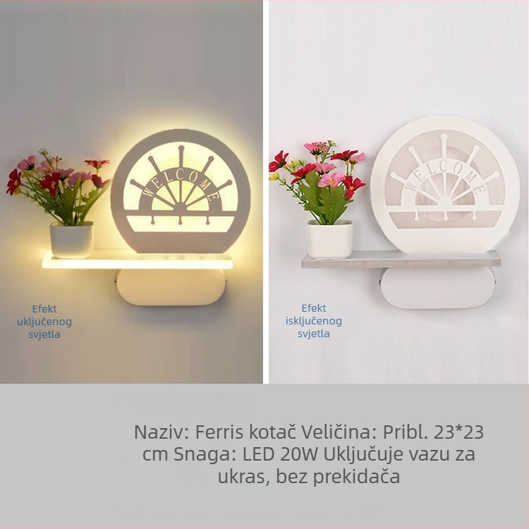 LED zidna svjetiljka – Moderan nordijski stil za dnevni boravak, spavaću sobu i hodnik