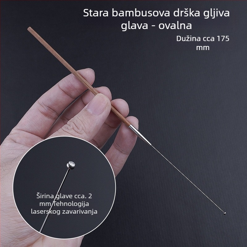 Profesionalni set alata za čišćenje uha s ultratankom žličicom za uho, žlicom za uho, kukom za cerumen te drvenim držačima