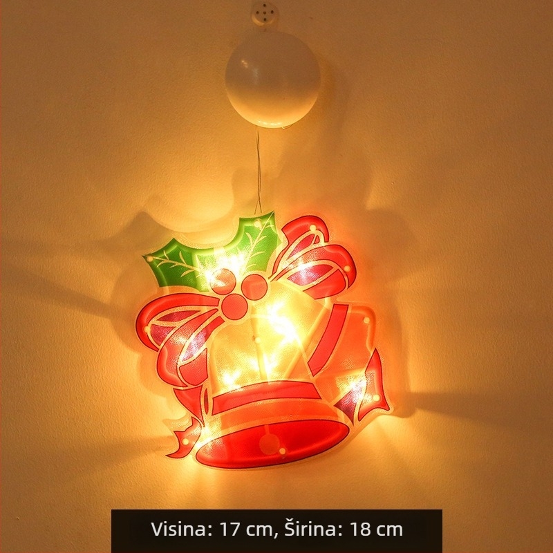 LED božićna svjetla s usisnom čašicom za vitrinu