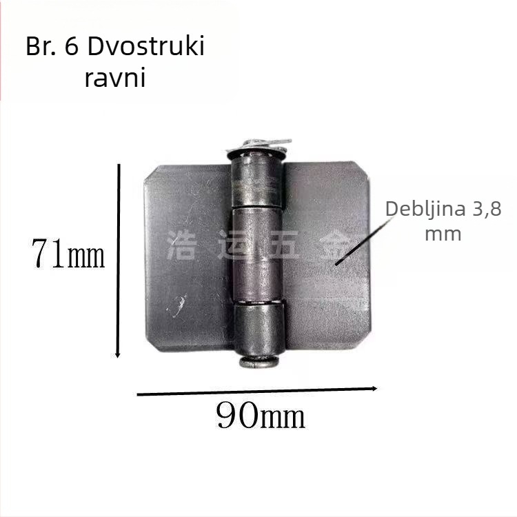 Teške zavarne šarke, debele simetrične odvojive željezne šarke za vrata