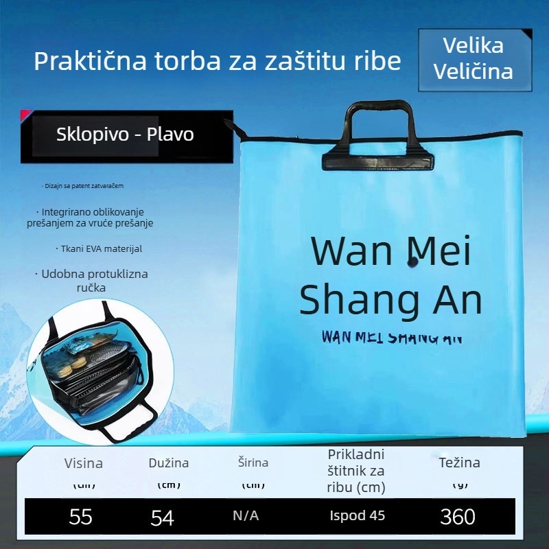 Sklopiva vodootporna torba za ribe i skladištenje ribolovne opreme
