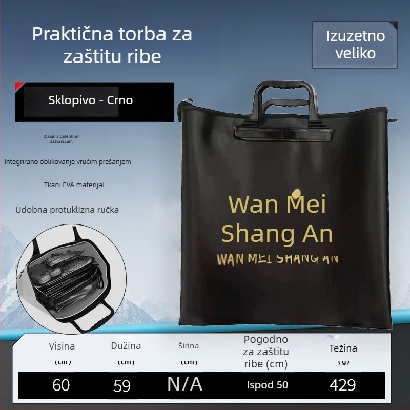 Sklopiva vodootporna torba za ribe i skladištenje ribolovne opreme