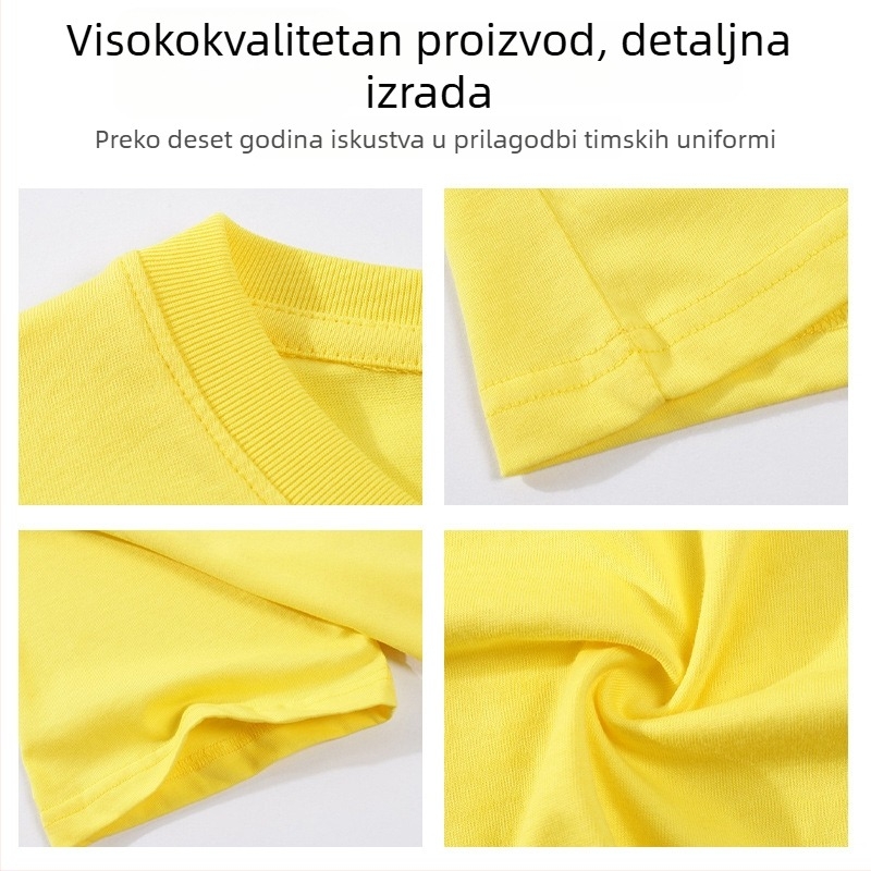 Pamučna majica s prilagođenim ispisom za sraz razreda, timsku uniformu, sportske događaje i korporativnu promidžbu