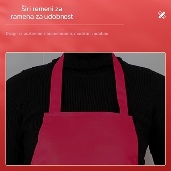 Vjenčani pregača s rukavima, vodootporna i otporna na masnoću, kuhinjska pregača s ispisanim logotipom, za vjenčane bankete