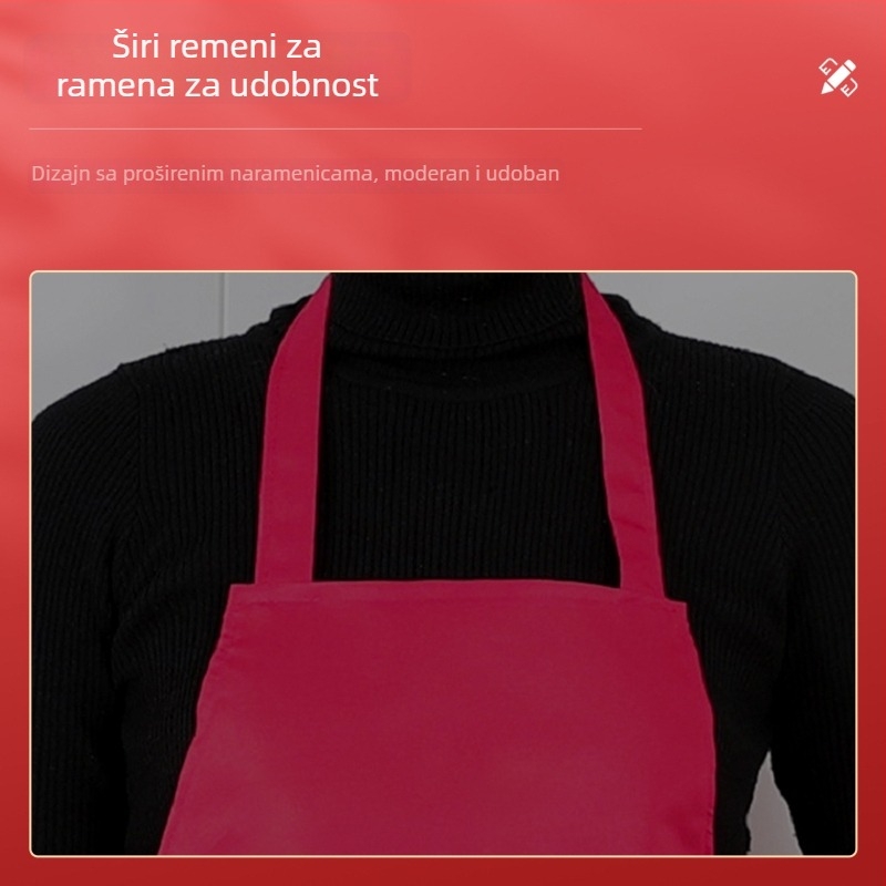 Vjenčani pregača s rukavima, vodootporna i otporna na masnoću, kuhinjska pregača s ispisanim logotipom, za vjenčane bankete