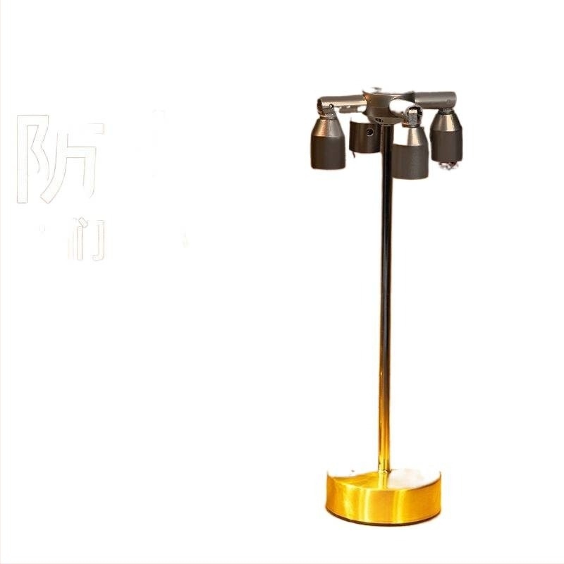 Lampa za barovu atmosferu na stol, dvostruka glava, visok stup reflektora, punjiva