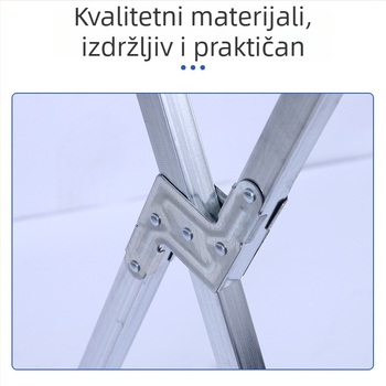Stacionarna sušilica za rublje na podu, X-oblik, dvostruka šipka, sklopiva za unutarnju i vanjsku upotrebu.