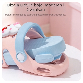 Ljetne dječje japanke s protukliznom podlogom, unisex, dizajn zeko, dvobojne
