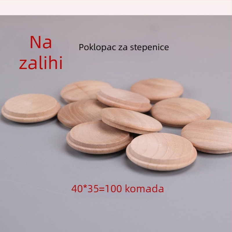 Drveni poklopac za rukohvat stepenica, 40×35 mm, dekorativni drveni poklopac, poklopac za rupe za vijke
