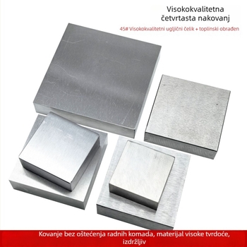 Kvadratni željezni kovadlinski blok – ploča od čelika visoke tvrdoće za DIY izradu nakita (prsteni od zlata i srebra)