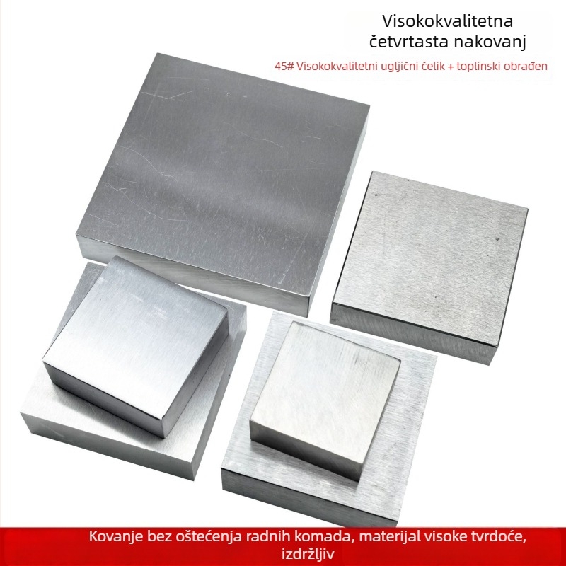 Kvadratni željezni kovadlinski blok – ploča od čelika visoke tvrdoće za DIY izradu nakita (prsteni od zlata i srebra)