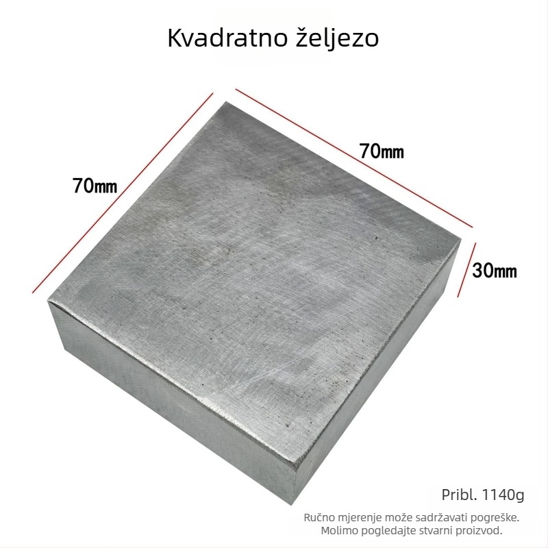 Kvadratni željezni kovadlinski blok – ploča od čelika visoke tvrdoće za DIY izradu nakita (prsteni od zlata i srebra)